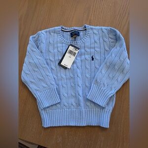 Polo by Ralph Lauren Men's Sky Blue Crewneck Sweater